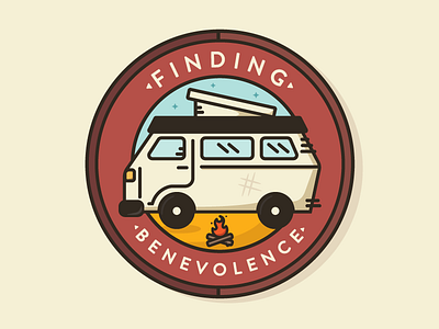 Finding Benevolence - Mark film fire illustration logo mark monoweight stars van westfalia camper