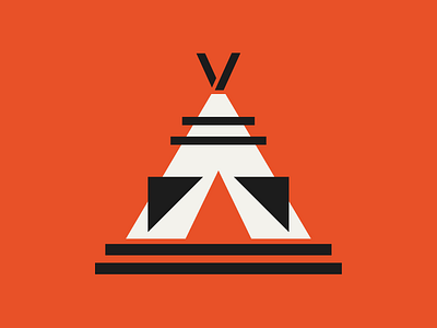 Abstract Tepee abstract camping illustration logo mark native shapes simple teepee tent tepee tribe