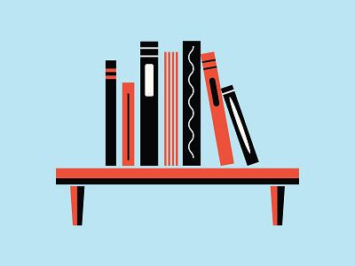 Books abstract books color illustration shapes shelf simple