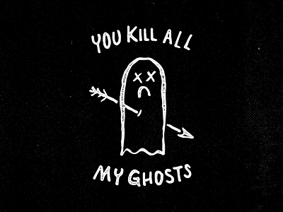 All My Ghosts character dead ghost hand drawn hand type illustration kill lettering scary skull typography