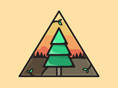 Triangle Tree Badge