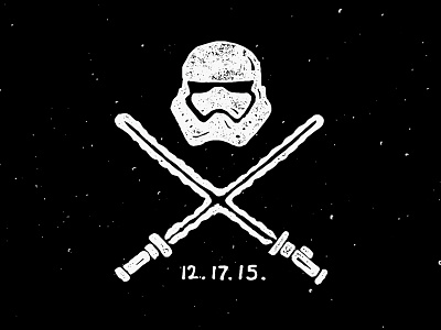 12.17.15 handdrawn helmet illsutration light sabers skull skull cross bones starwars stormtrooper