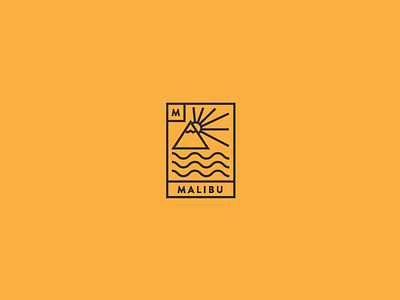 >>>:: // Malibu Patch // ::<<< illustration logo malibu mark mountain patch sun water