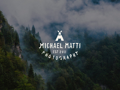 Michael Matti - Photography Logo badge branding icon illustration logo m mark teepee