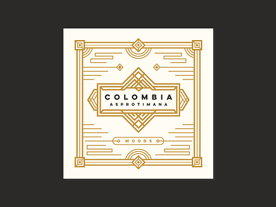 Colombia Asprotimana badge coffee colombia icon illustration letterpress line art shapes