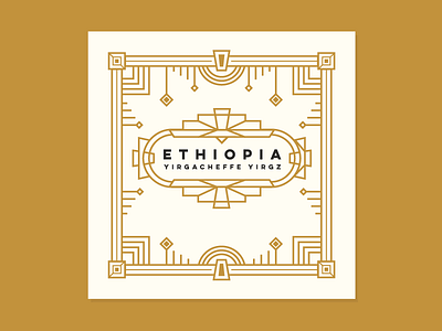 Ethiopia - Single Origin badge border coffee illustration line art logo mark packaging pattern single origin