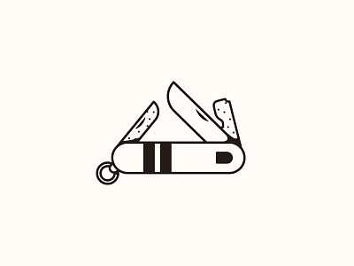 Keep Your Skills Sharp icon iconic ink knife line art logo mark monoweight sharp simple