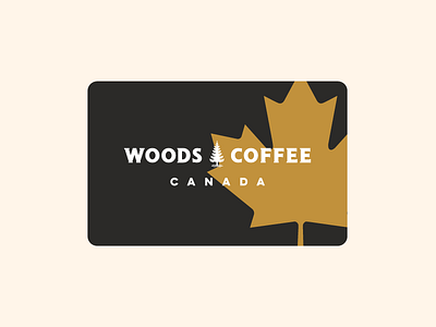 Oh Canada! badge canada gift card illustration leaf lettering simple type typography woods coffee