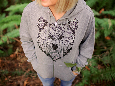 Bear Hoodie - Woods Coffee bear brand coffee design hand drawn hoodie illustration outdoors shirt tshirt