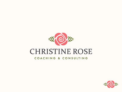 Christine Rose - Logo Design coaching consulting growing growth leaf life logo mark professional rose