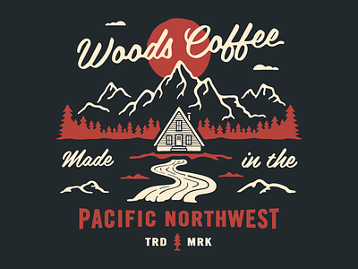 Made in the Northwest a frame cabin clothing hoodie illustration mountains northwest outdoors shirt sun trees tshirt