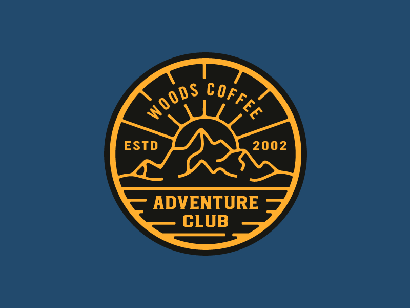 Adventure Club - Hat Patch icon brand outdoor sunset sunrise coffee woods mountain hat logo patch