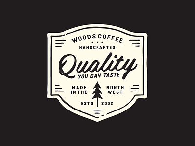 Quality You Can Taste badge cup handcrafted handdrawn logo mark merch northwest pint glass quality tree