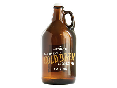 Cold Brew Growler beverage coffee cold brew glass growler hand drawn jar type typography