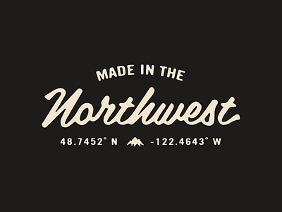 Made in the Northwest clothing hoodie mountain northwest type typography