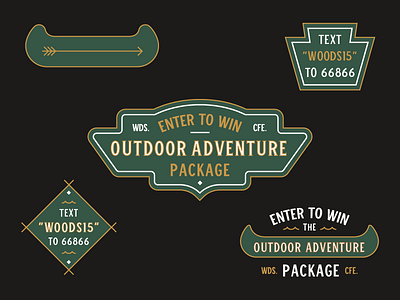 Outdoor Adventure - Enter To Win adventure arrow badges branding canoe marketing outdoor promo