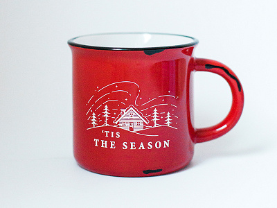 'Tis The Season Mug cabin coffee cup holiday mountains mug snow woods coffee