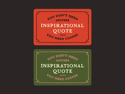 Inspirational Quote coffee funny gift card handdrawn humor illustration lettering quote type woods coffee