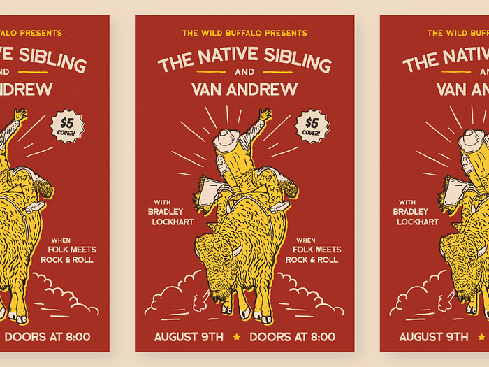 Wild Buffalo - Show Poster by Van Berkemeyer on Dribbble