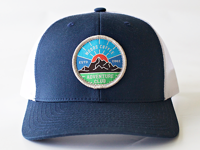 Adventure Club - Hat Patch adventure clothing hat hat patch merch mountain outdoor outdoor hat patch sunset woods coffee