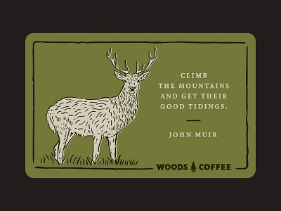 Oh Deer, Another Quote coffee deer gift card handdrawn quote type woods