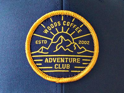 Hat Patch adventure badge coffee logo mountian outdoor patch patch patch design sunset woods