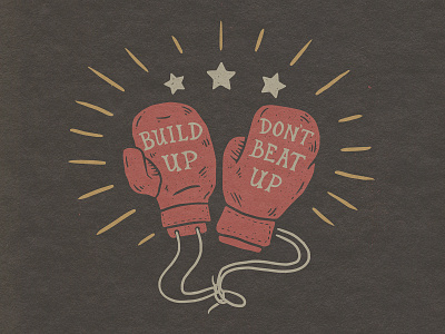 Beat Up boxing gloves gloves hand drawn shirt texture vintage