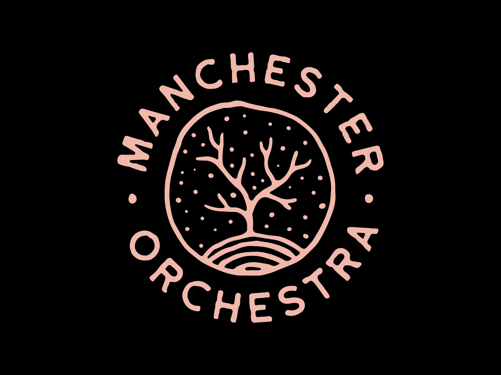 Manchester Orchestra - T-Shirt Design badge band band t-shirt hand drawn lockup metal tour tree tshirt design