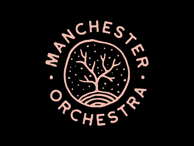 Manchester Orchestra - T-Shirt Design badge band band t shirt hand drawn lockup metal tour tree tshirt design
