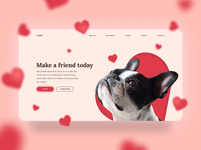 Day UI Challenge - Day 3: Landing page dailyui dogs landing page simplicity ui
