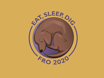 Fro 2020 campaign dachshund dog illustration logo illustration vector warmup