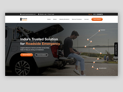 Roadside assistant website design agencyuidesign best ui design creative design graphicdesign interface design trending ui uidesign uidesignchallenge ux design webdesign website concept website design