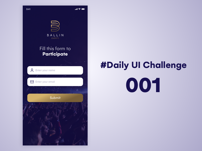 My first design for #dailyui #001 by Anurag dubey on Dribbble