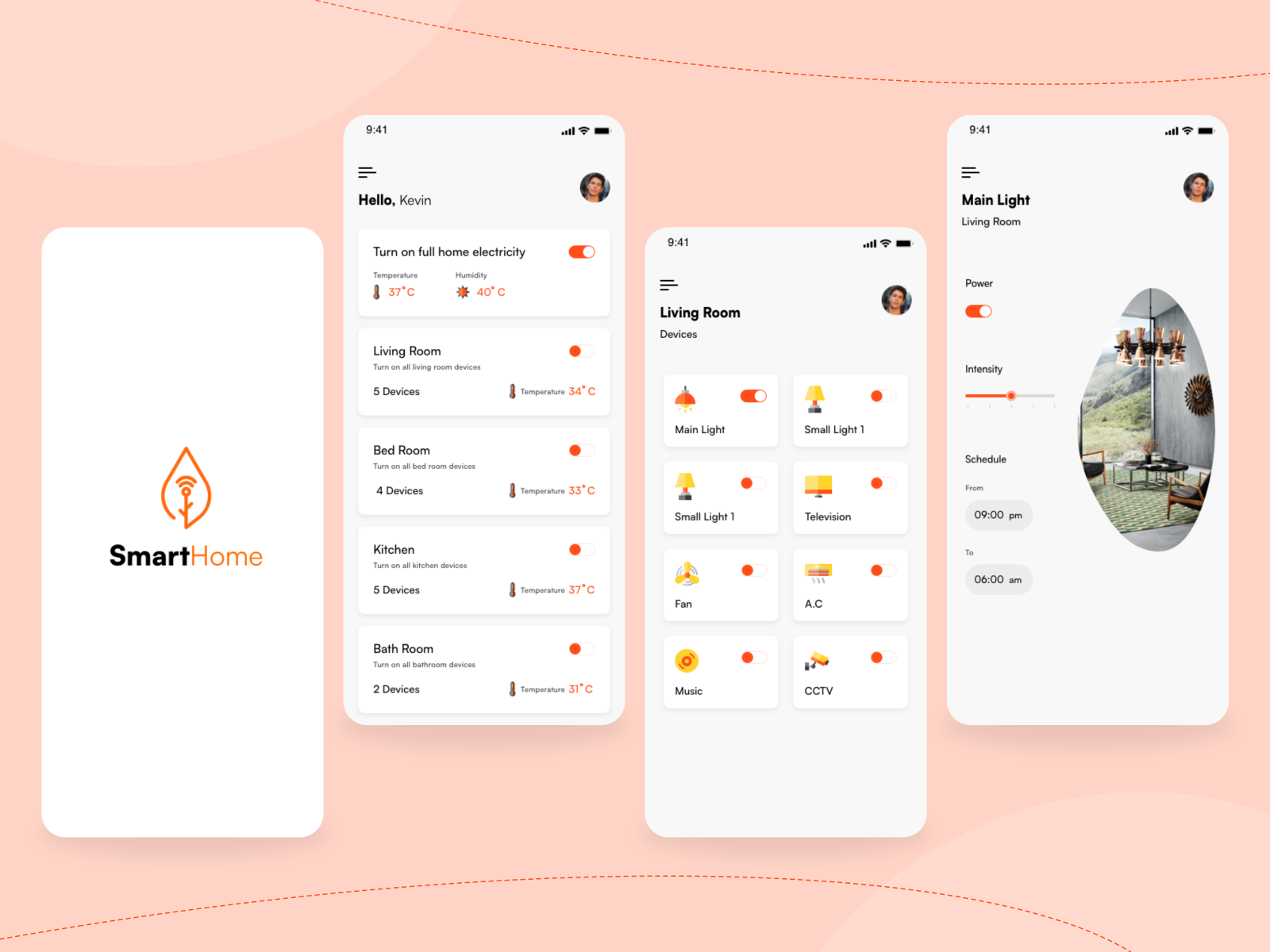 Smart home app ui by Anurag dubey on Dribbble