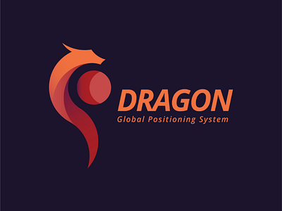 Dragon + GPS brand design dragon logo modern