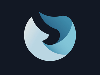 Artic Fox Logo arctic blue design geometric graphic illustration logo minimal minimalism vector