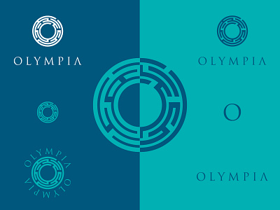 Olympia Logo Design blue brand brand design brand identity branding branding design labyrinth logo logo design logo designer logo inspiration logo mark logodesign logos logosai logoset logotype maze vector visual identity