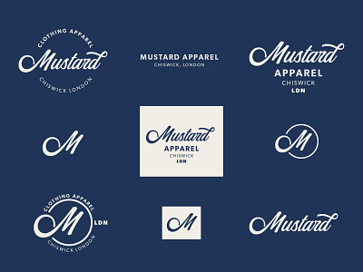 Mustard Apparel Visual Identity II blue brand brand identity branding identity identity branding illustration art lettering logo logo design logo designer logo designs logo mark logodesign logos logotype type typography typography logo visual identity