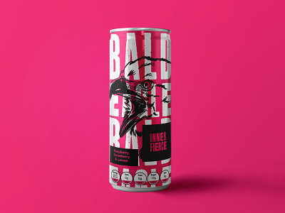 Inner Fierce Packaging - Bald Eagle bird bird illustration brand brand identity branding branding design eagle food and drink identity design illustration illustration art illustrations logo logo design logodesign logos logotype packaging pink visual identity