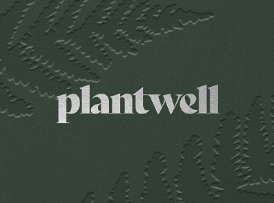 Plantwell brand brand identity branding branding design card design foil stamping green healthy hot foil illustration logodesign nature nature art plant plant illustration plants self care silver foil visual identity wellness