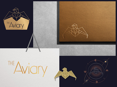 The Aviary Hotel Identity bird logo brand brand identity branding branding design branding identity design eagle logo gold logo hotel illustration logo logo design logo mark logodesign luxury identity luxury logo luxury logos ui visual identity