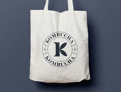 Kombucha Canvas Tote Bag brand brand identity branding branding design illustration logo logo design logodesign logos logotype