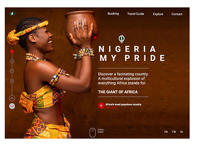 Landing Page africa brand design branding clean colors creative daily 100 challenge dailyui design figma illustration interface layout logo nigeria travel trending ui ux webdesign