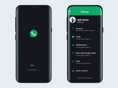 WhatsApp Dark  Mode Redesign