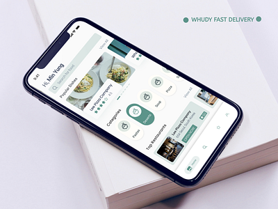 Food Delivery Home Screen brand design buy card cart category daily 100 challenge delivery design ecommerce figma food food delivery icons mobile app order payment trending typography uiux
