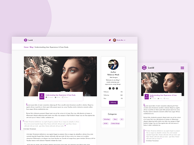 Lucid - Single blog post blog blog post figma mobile mobile responsive trending ux web