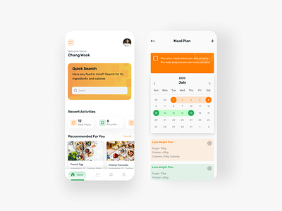 Fscan: Home Page case study clean clean design daily 100 challenge design figma food icon ios meal plan minimal project trend typography ui ux