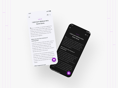 Stack/Blog Page app blog clean dark mode design figma interface minimal mobile mobile ui reading