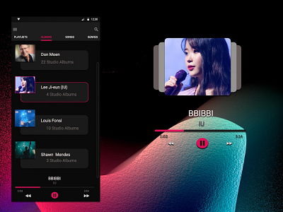 Music Playlist brand design branding daily 100 challenge dailyui design figma iu korea kpop logo music music app music player trending ui ux