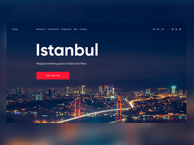 Istanbul city - lovely city design typography ui ux web website